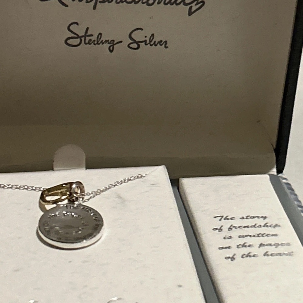 Sterling Silver Friendship Pendant Necklace NEW - Picture 6 of 6